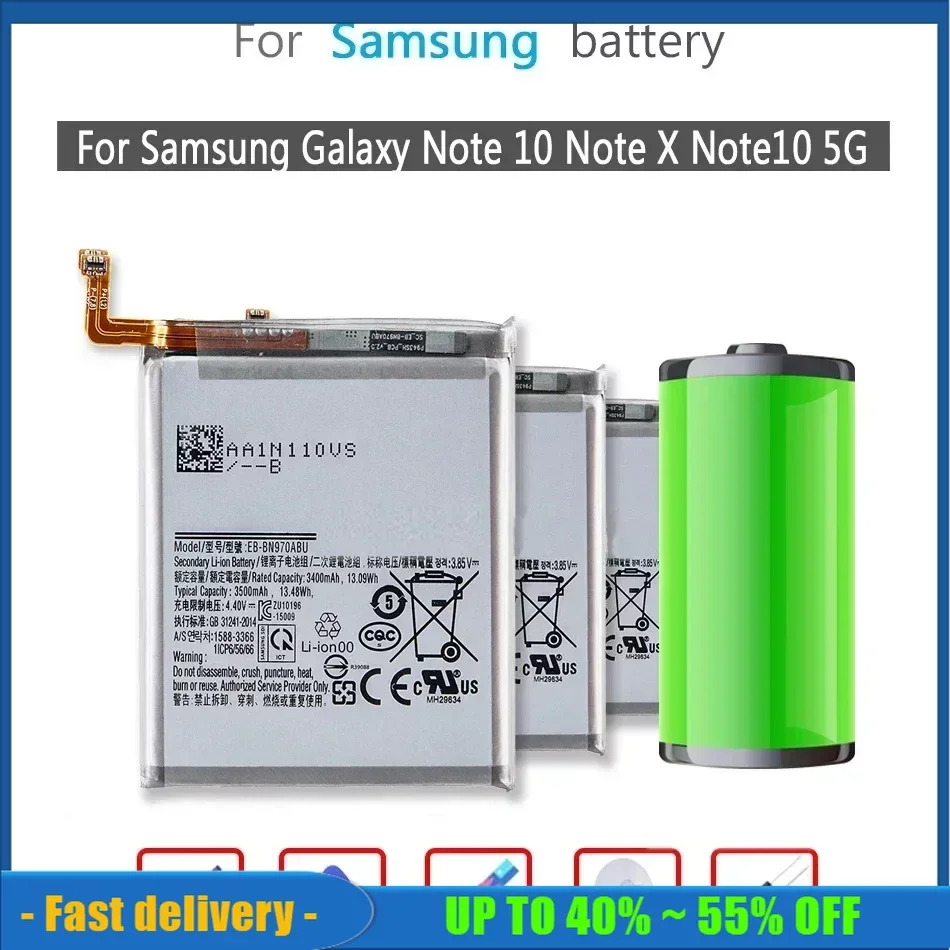 Replacement Battery For Samsung Galaxy Note 10 Note X Note10 NoteX Note10 5G SM-N970 N970W N970F N970U N970N, EB-BN970ABU