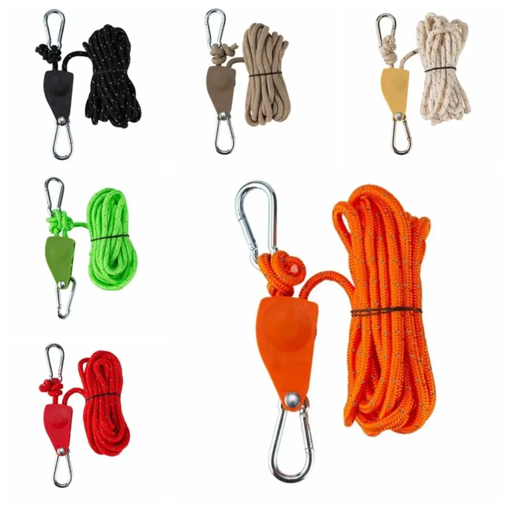 Durable Hiking Reflective Camping Tent Rope 6mm 5M Tent Wind Rope Windproof Freely Adjustable Tent Fastener Rope Camping