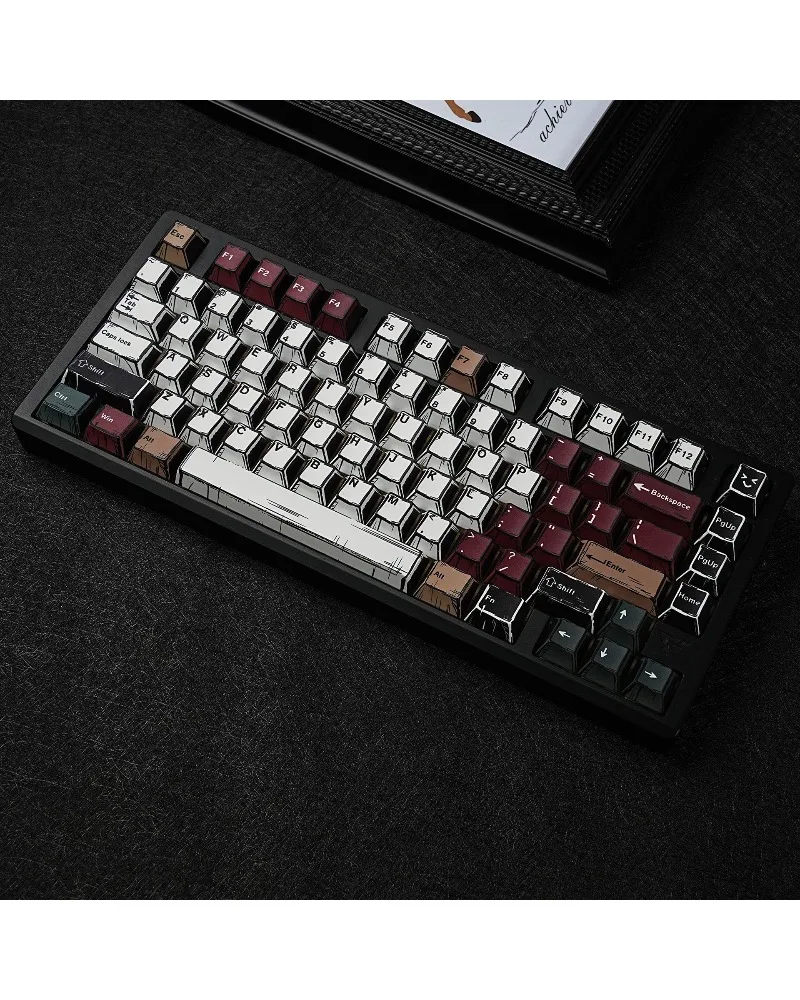 

Comic mixed lamp PBT five-sided sublimation keycap phonetic Arabic Korean German French Spanish Russian