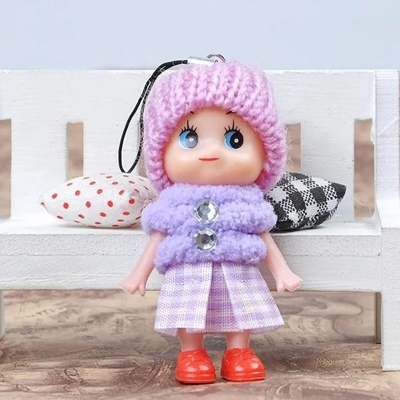 5Pcs Cute Mini Baby Dolls Soft Toy Cartoon Girl Dollhouse Figures Kids Toys Random Color Gift Party Decoration