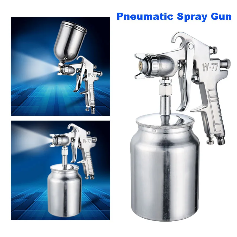 Pneumatic Spray Gun 2.0/2.5/3.0/4.0mm Nozzle Airbrush Sprayer 400ML/1000ML for Car Wall DIY Craft Projects Paint Spraying Tool