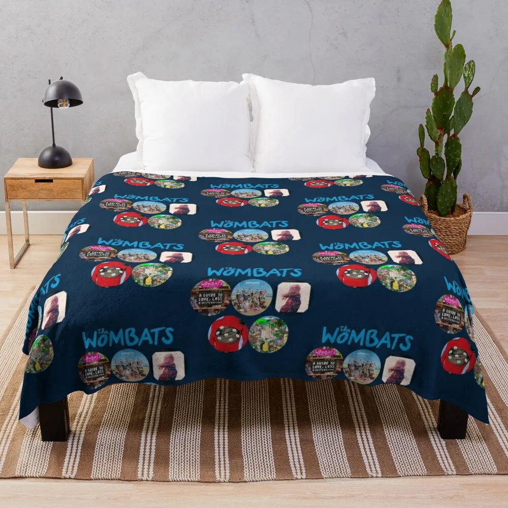 The Wombats classic t shirt The Wombats? Tee and Throw Blanket blankets ands Flannel christmas gifts Blankets