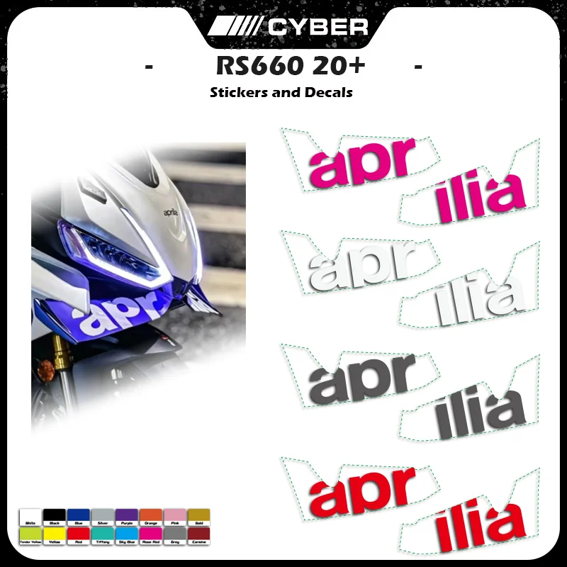 

For Aprilia RS660 2020-2024 Flags for Wings Winglet Flank Sticker Decal LOGO RS660 2020 2021 2022 2023 2024 Fixed Wing Sticker