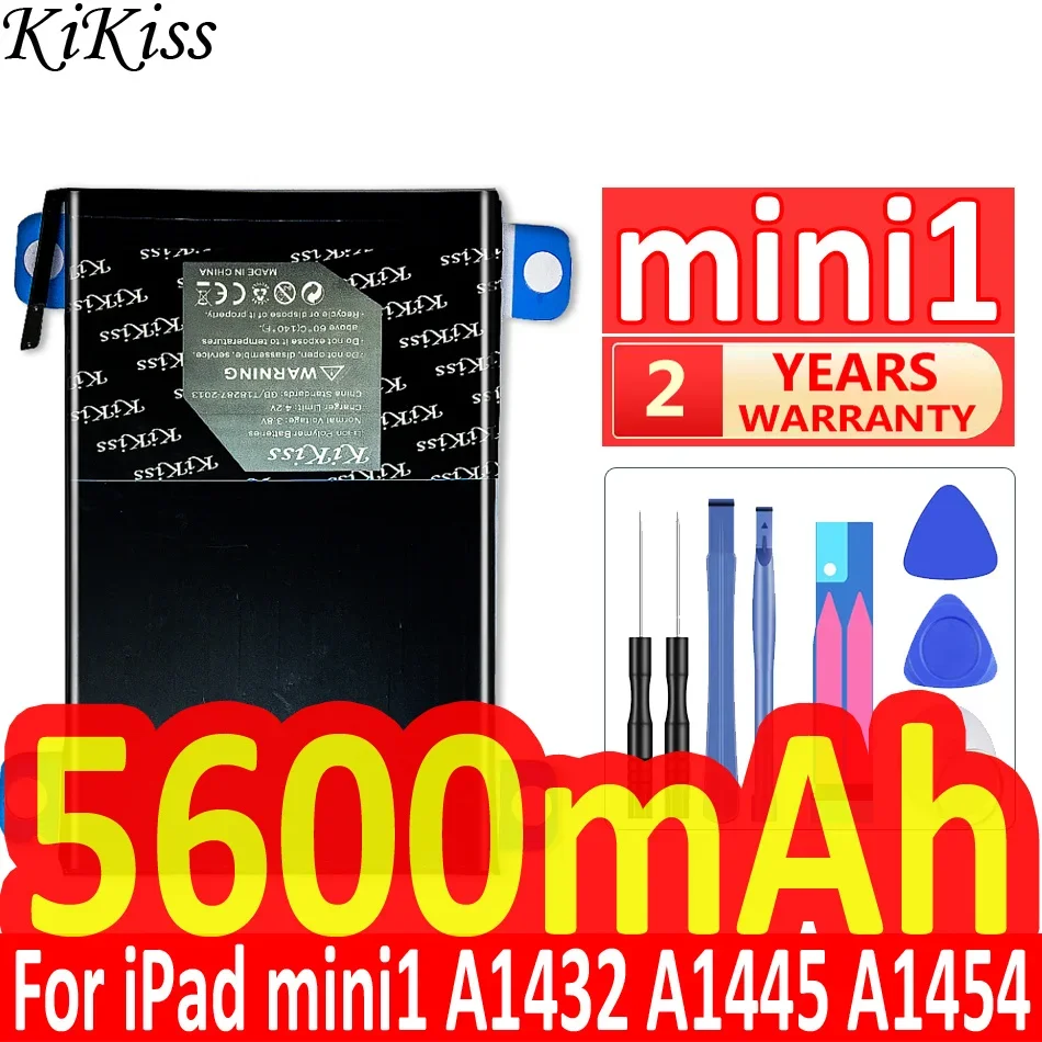 

KiKiss 5600mAh Battery For Ipad Mini 1 Mini1 A1432 A1445 A1454 A1455 Batteria + Free Tools