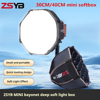 ZSYB 30cm 40cm Mini Softbox Octagon Umbrella Softbox for ZHIYUN Honeycomb Grid Outdoor Flash SoftBox ZY Mount Accessories