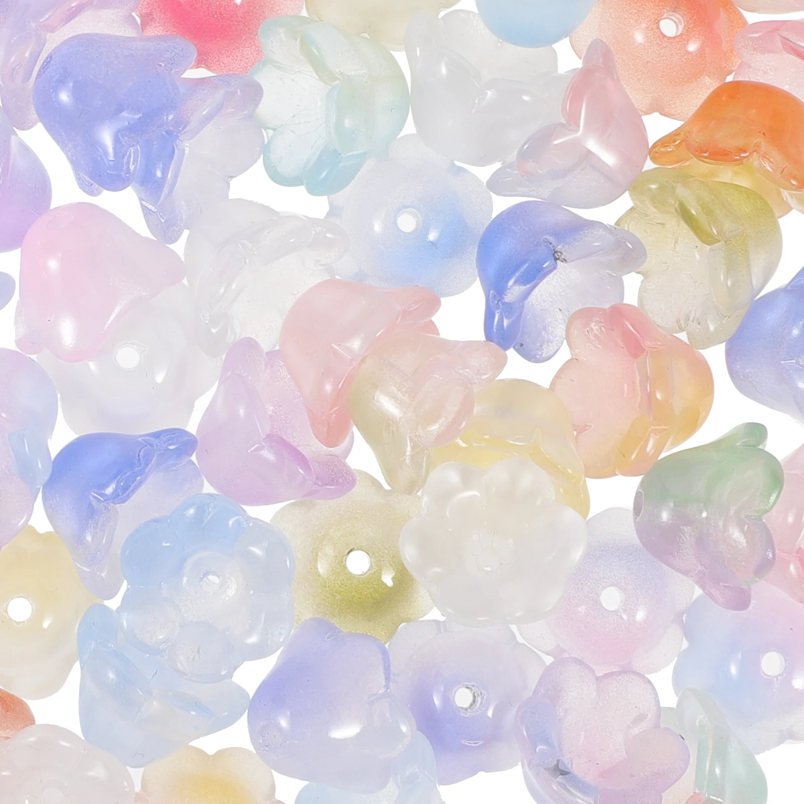 100 шт. стеклянные цветочные бусины легкие прочные глянцевые браслеты «сделай сам» ожерелья серьги принадлежности для изготовления ювелирных изделий ремесленный декор