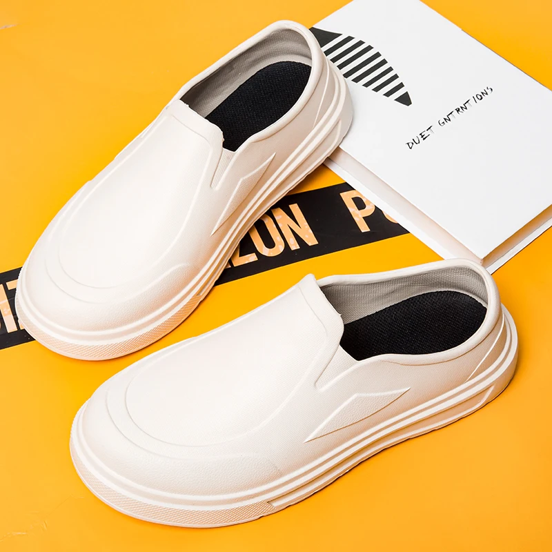 

Size 46 Men's Shoes Rain Shoes Waterproof and oilproof chef shoes for men Work Shoes Men's Flat Shoes Waterproof Rain Shoes