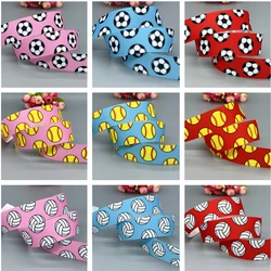 DHK 7/8'' 5yards Volleyball Ball Sport Printed Grosgrain Ribbon Accessories Headwear Decoration Collar DIY Sewing Craft C2638