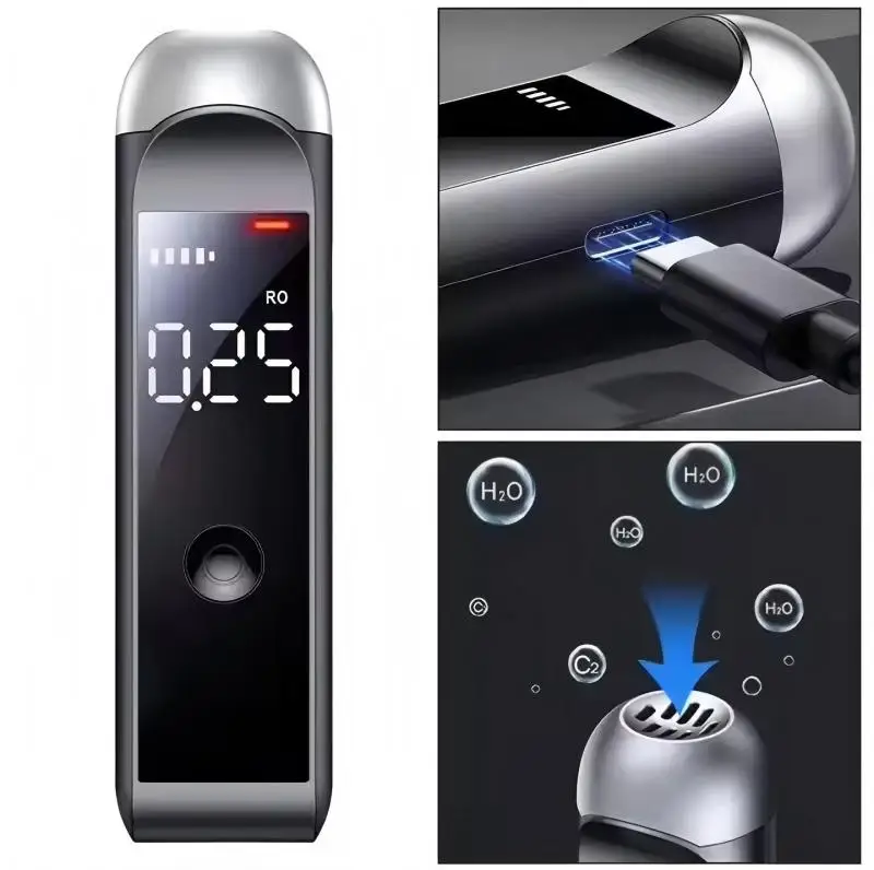 Highly popular, precise, portable breathalyzer for detecting alcohol consumption, self-testing, and ensuring safe transportation