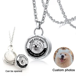 Customized Pet Photo Pendant Personalized Pet  Ashes holder Necklace Memory Cremation Jewelry Keepsake Gifts-Free design