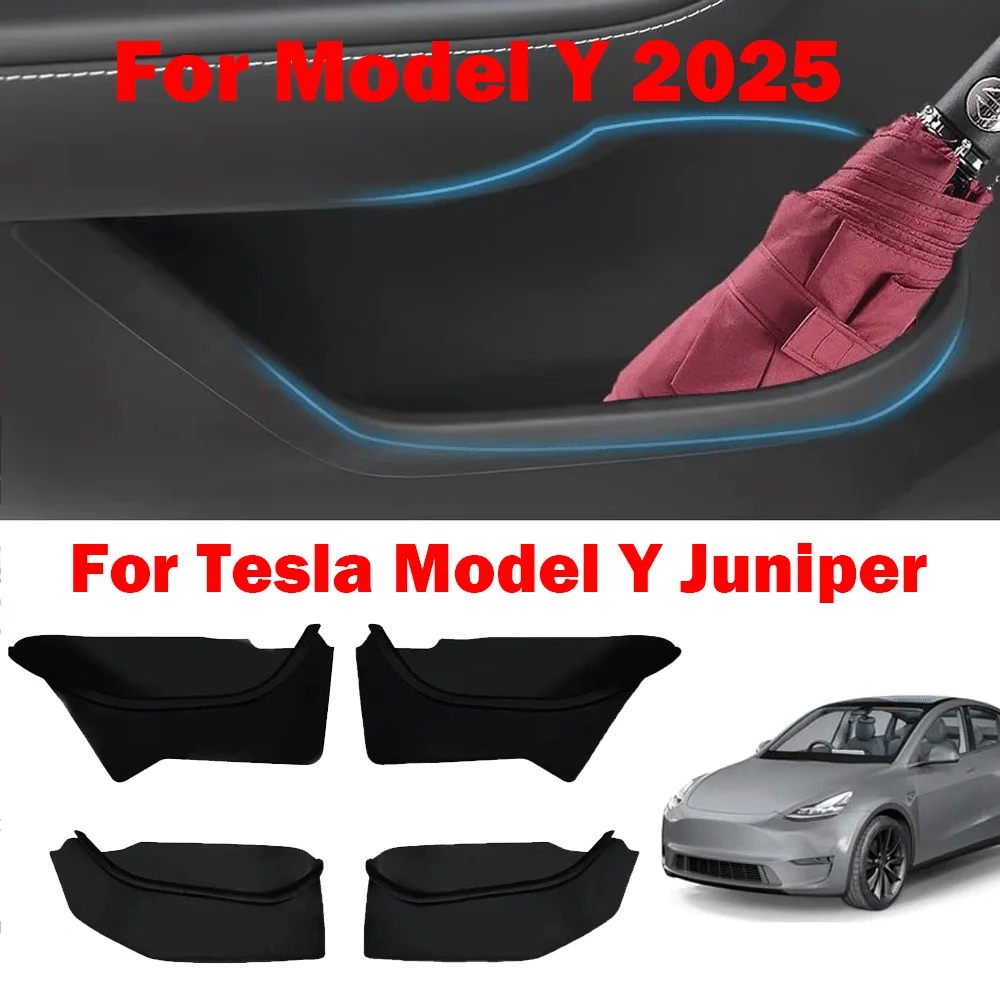 

Door Side Storage Organizers for Tesla Model Y Juniper 2025 Waterproof Box Pocket Slot Tray Protector Accessories