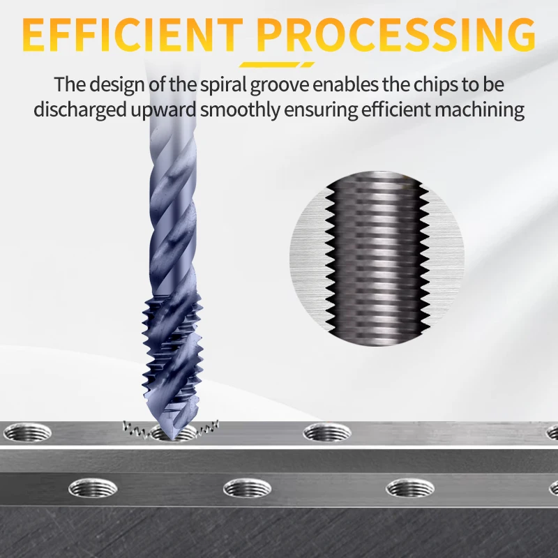 

EVROPA TAP HSSE-M35 M42 DIN 371, стандартный метчик со спиральной рифленой резьбой, заостренный рулон, формовочный метчик M2,5 M3 M4 M5 M6 M8, метчик с машинной резьбой