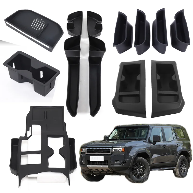 

For Toyota Land Cruiser Prado 250 2024-25 center console Storage Protection sleeve cup holder cover Interior upgrade Accessories