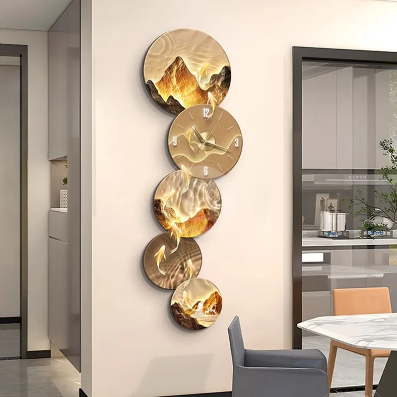 Orologi da parete a LED silenziosi Arte murale Interni di grandi dimensioni Soggiorno Orologio da parete di lusso Estetica Orologio Da Parete Decorazione della casa