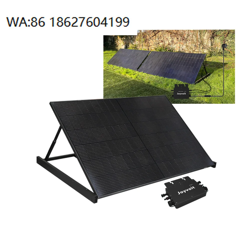 2000W On-Grid Microinverter Balcony Solar Kit, Easy Install, Adjustable Bracket Home Garden Use