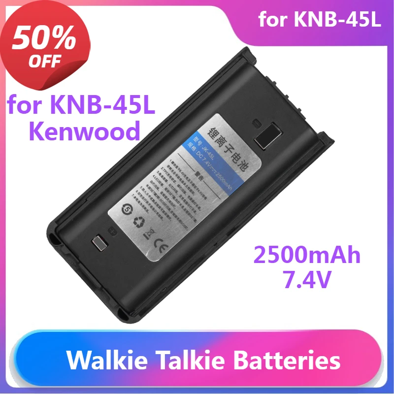 

10PS Walkie Talkie Batteries for KNB-45L Kenwood Two Way Radios 2500mAh Li-Ion Battery