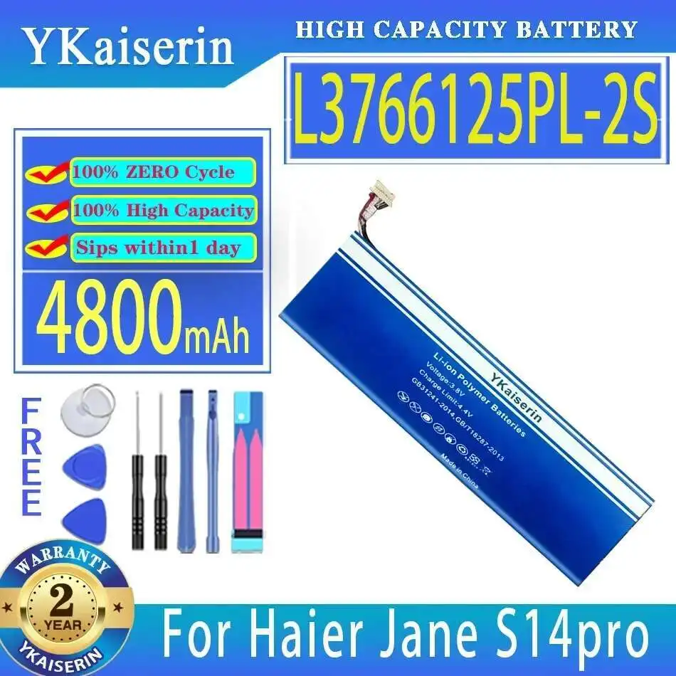

High Compatibility Laptop Battery Reliable Replacement For Haier Jane S14Pro S14 Pro L3766125PL-2S 4800mAh
