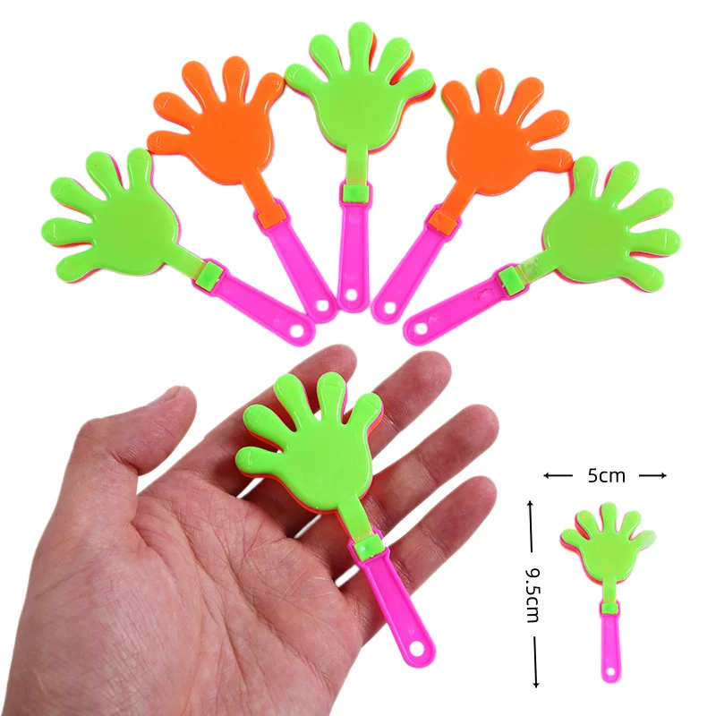 

10Pcs Colorful Mini Hand Clapper Cheering Props Clap Your Hands Toys for Kids Birthday Party Favors Baby Shower Pinata Fillers