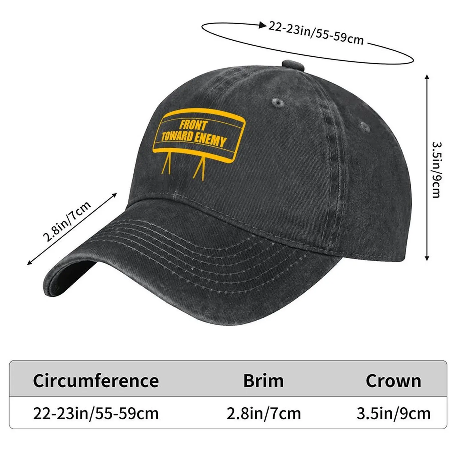 Front Toward Enemy Baseball Cap Streetwear Snap Back Hat Sun Cap sun hat Hats Woman Men's