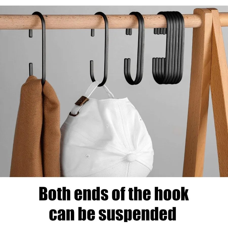 سبائك الألومنيوم C شكل السنانير 6 قطعة السنانير الثقيلة Multifutiol الأسود خزانة الملحقات لتعليق الملابس المناشف حقيبة الأحذية Sc