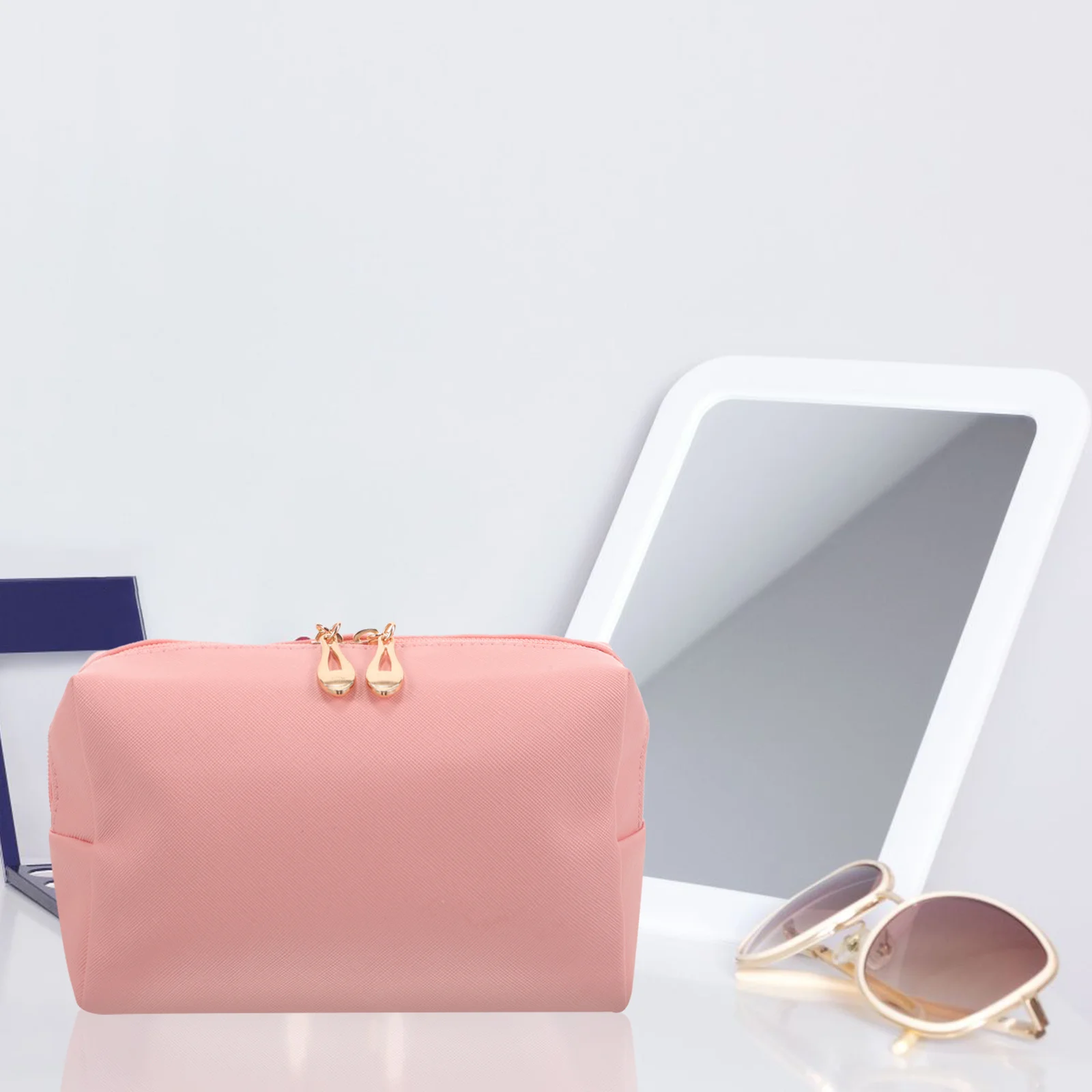 Tragbare Make-up-Tasche, Kulturbeutel, klein, wasserabweisend, Kosmetiktasche, Reiseveranstalter, Reißverschlusstaschen, Damen-Make-up-Organizer