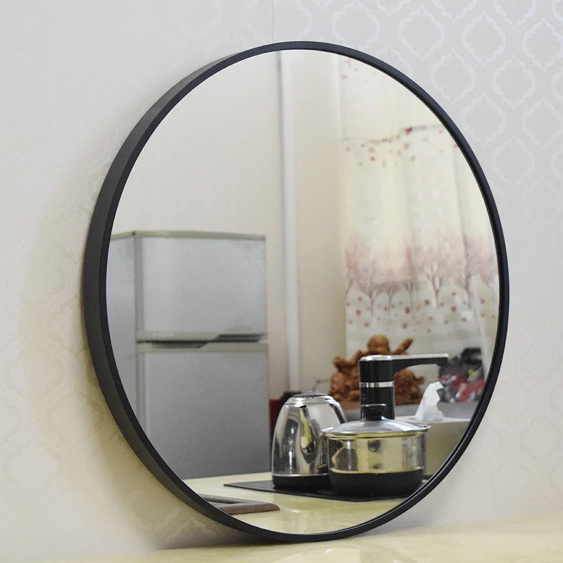 

Bulk order hotel decorative wall mirror 23.6 inch metal flower wall mirror, suitable for living room, bathroom, bedroom