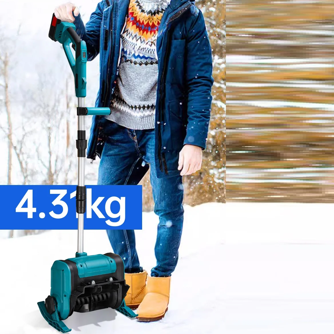Power Garden Tool 21V Snow Thrower 12000mah Snow Blower Rechargeable Lithium Battery Electric Snow Shovel