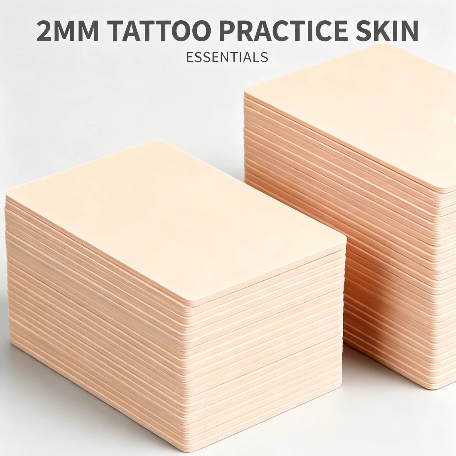 Silicone Tattoo Practice Skin 2mm Double Side Blank Tattoo Fake Skin Synthetic Leather Permanent Makeup Tattoo Fake Skin