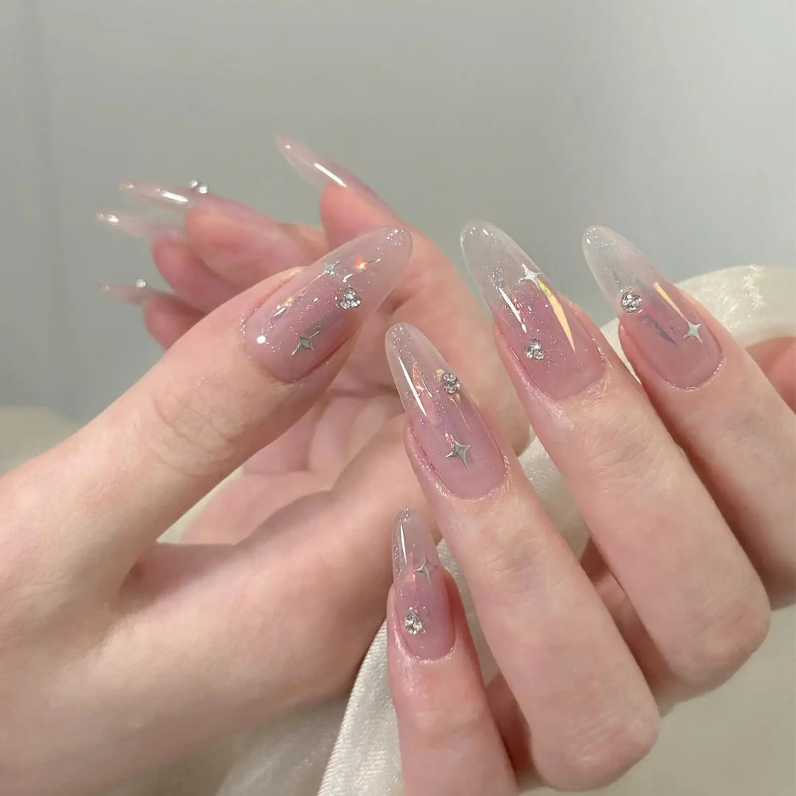 Silver Nail Stickers Silver Design Manicure Art Charms Decor Small Nail Stickers for Salon Home Studio Party Wedding Prom