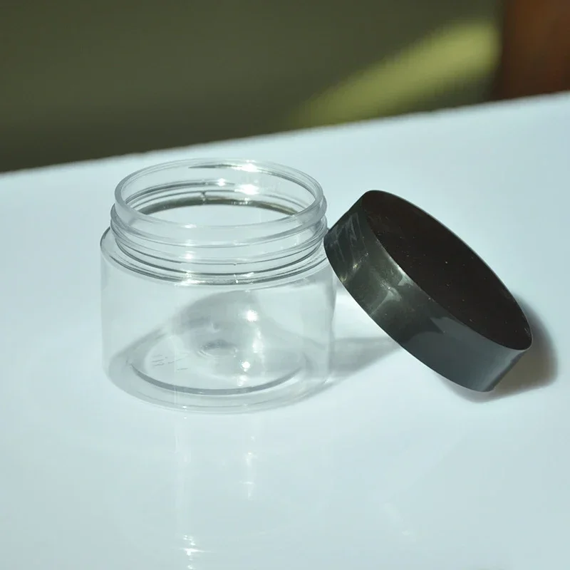 30 ชิ้น 30 กรัมพลาสติกเครื่องสําอาง Jar พร้อมฝาปิดสีดําโปร่งใสตัวอย่างขวดเล็บลูกปัดคอนเทนเนอร์สําหรับอายแชโดว์ Lip Balm