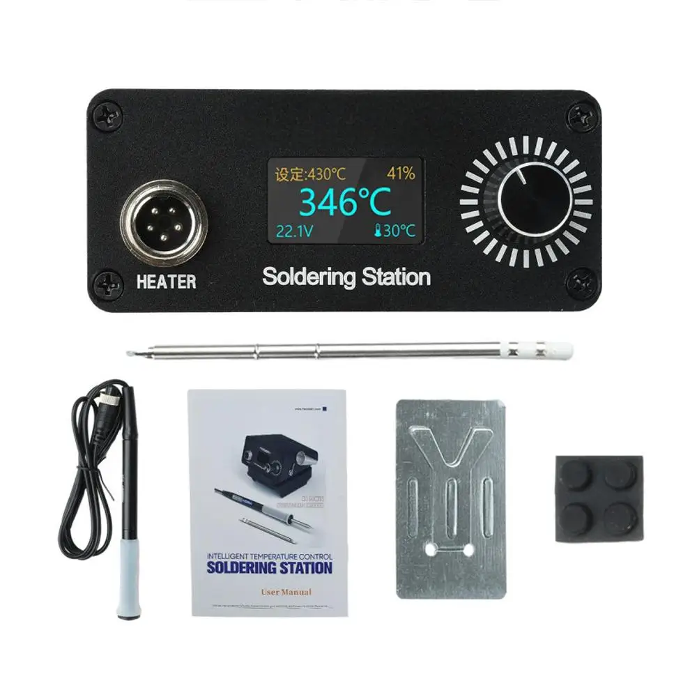 T12 Soldering Station AC100‑240V OLED Digital Display 72W Adjustable Constant Temperature Solder Iron Kit Quick Heat for Repair
