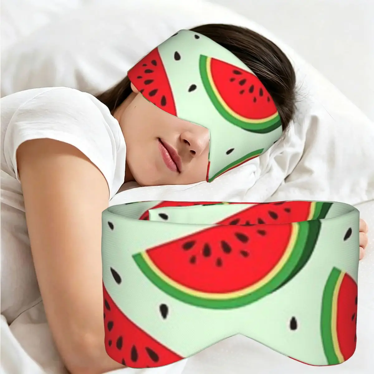 Cute Watermelon Slices sleep mask Light Blocking Portable Eye Cover for Girls Boys Home Sleeping Party Gift Eyeshade eyepatch