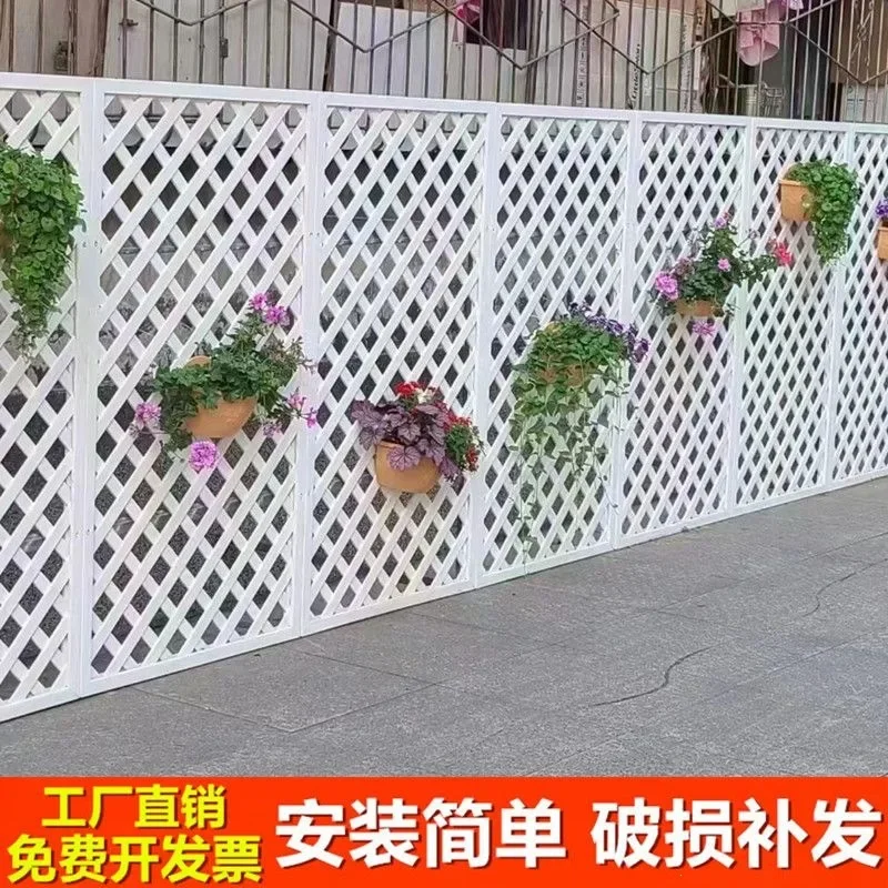 wood  White courtyard  Garden  Guardrail mesh Climbing rattan fence Wall partition Outdoor flower stand