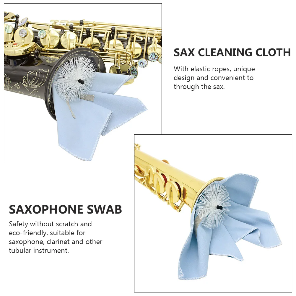 

Saxophone Cleaning Cloth Brush Swab Tube Inside Cleaner for Pull Through Clarinet Maintenance Tool