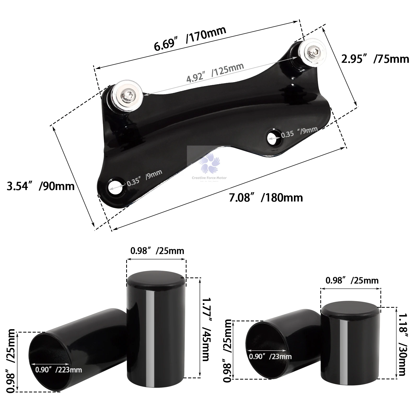 4 Point Docking Hardware Kit Motorcycle Detachable Cover For Harley Touring CVO Street Glide FLHX Road King FLHR FLTRX 2014-2024