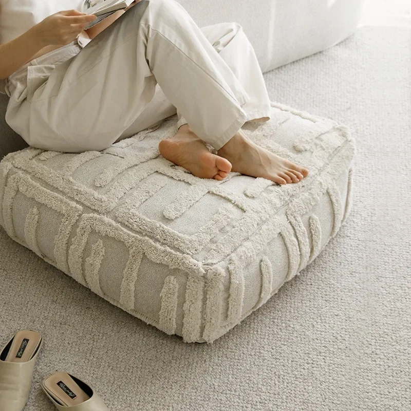 2025MISSLAPIN  Pouffes Footstool Bean Bag Cover for couch footrest Round Pouf Ottoman