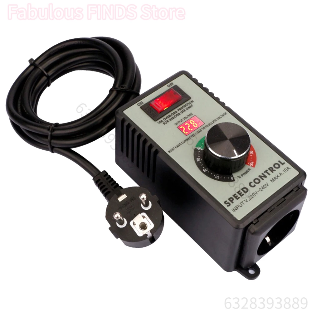 Controlador de velocidad del Motor de CA, enrutador eléctrico, ventilador de escape, amoladora, taladro, regulador de voltaje Variable, interruptor, pantalla LED, 110V, 220V