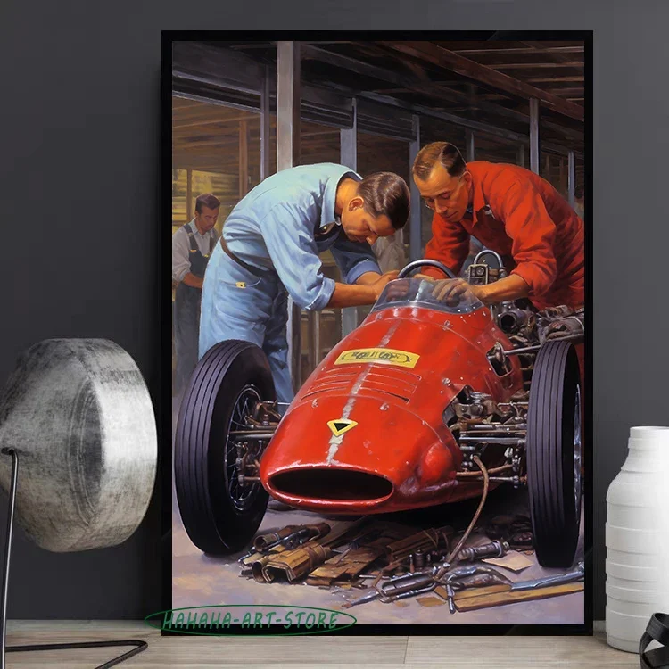 2023 Monaco Grand Prix Poster Canvas Printing Wall Art Decor Ferrari Motorsport of A Pit Stop Home Bar Wall Decoration Car Decor