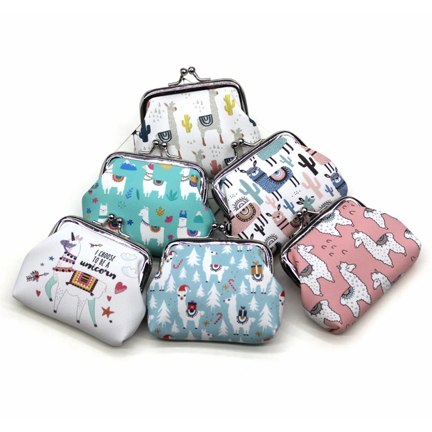 Color Sheep Pattern Coin Purse Cute Buckle Wallet Girls Money Bag Children Small Pouch Key Pockets Mini Card Holder Wallets