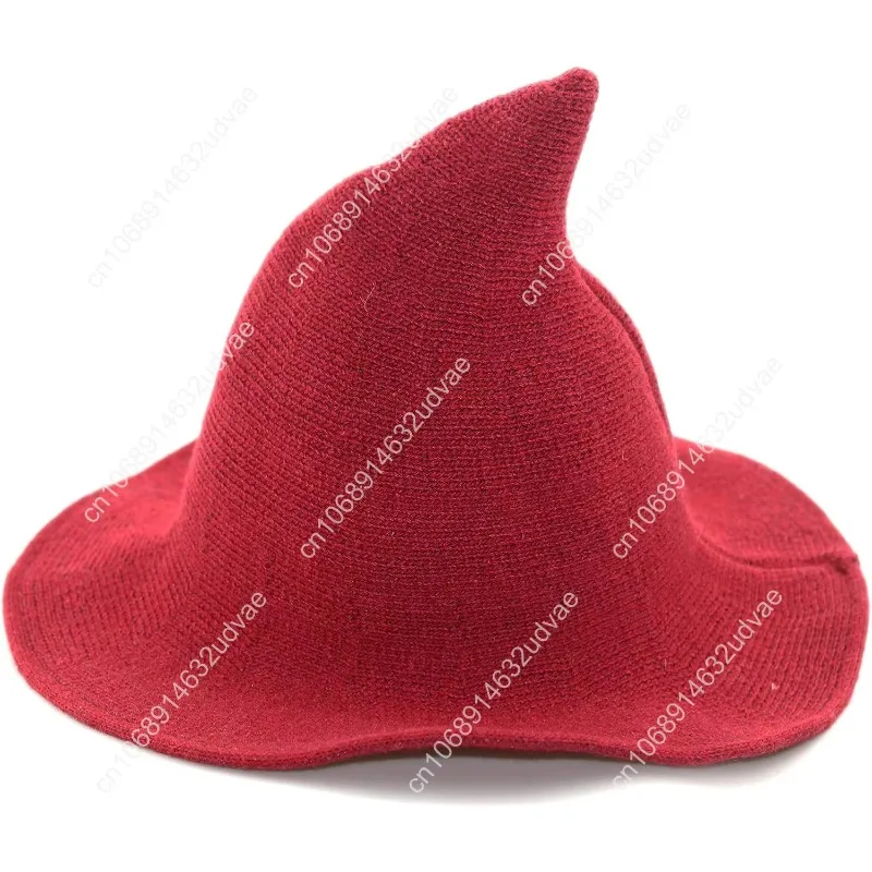 قبعة ساحرة للهالوين للنساء من Bestjybt قبعة صوف محبوكة للحفلات التنكرية وإكسسوارات تنكرية يوميًا