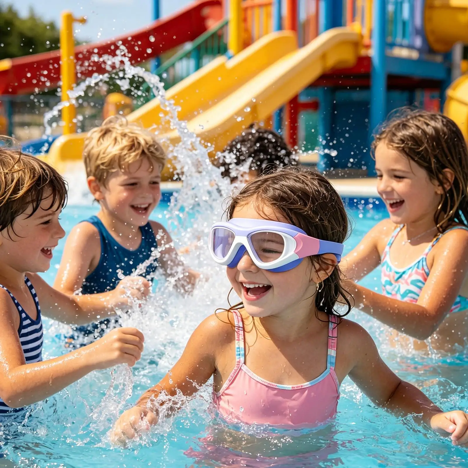 

Kids Swimming Goggles Waterproof Diving Glasses Child Snorkel Goggles For Boys Girls Beginners Participants Beach Vacation