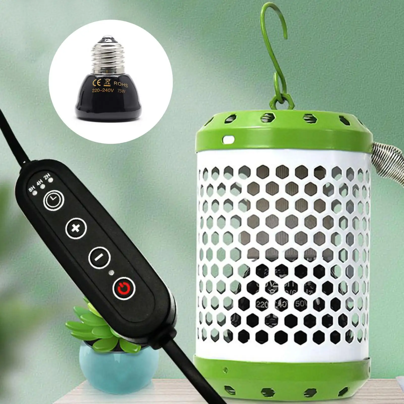 

Bird Bath Heater Terrarium Lamps Pet Supplies Parakeet Warming Sitting Heater For Turtle Snakes Frogs Parrot Chicken Coop Bath