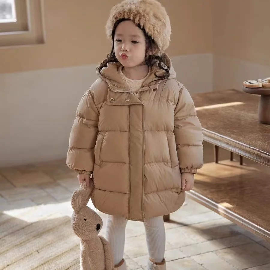 Boys Down Jackets Outerwear Autumn Winter Clothes Kids Girls Cotton-Padded Parka Jackets Children Thick Warm Cotton Coats 3-10Y