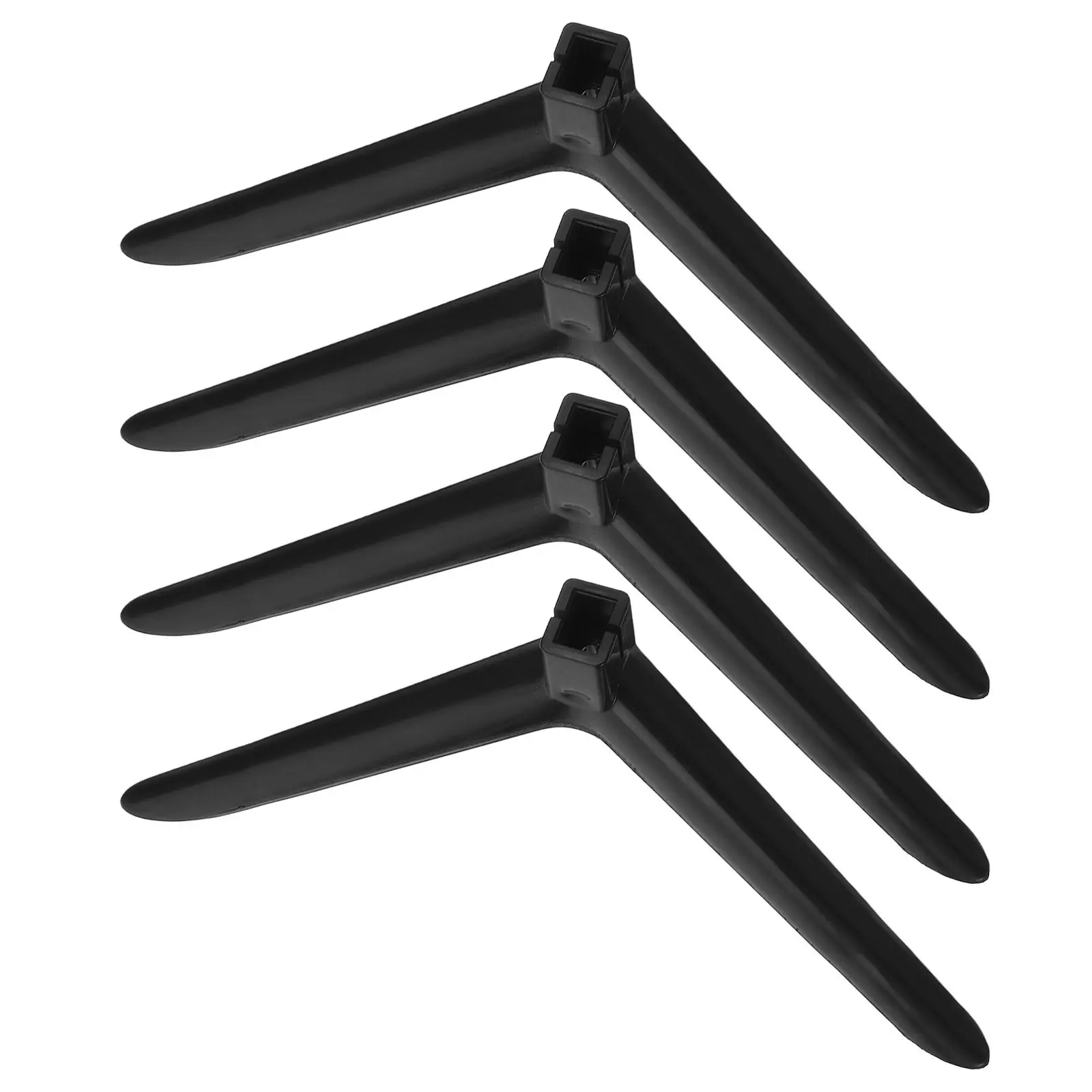 2Pairs TV Stand Legs Plastic Replacement Base Stable Holder Brackets Secure Support for 24 Inch Tvs Home Office Desktop