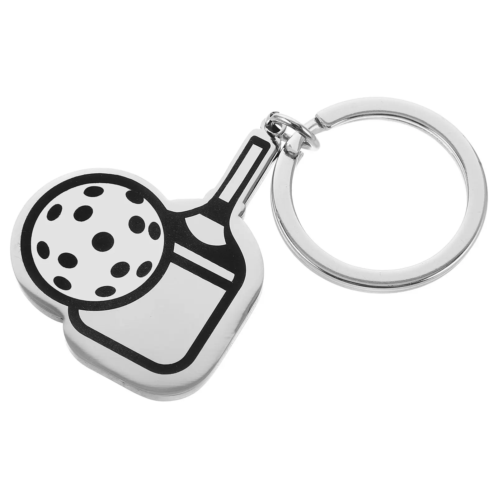 Pickleball Keychain Mini Pickleball Paddles Balls Stainless Charm Sports Ball Key Holder Party Decorations Gifts