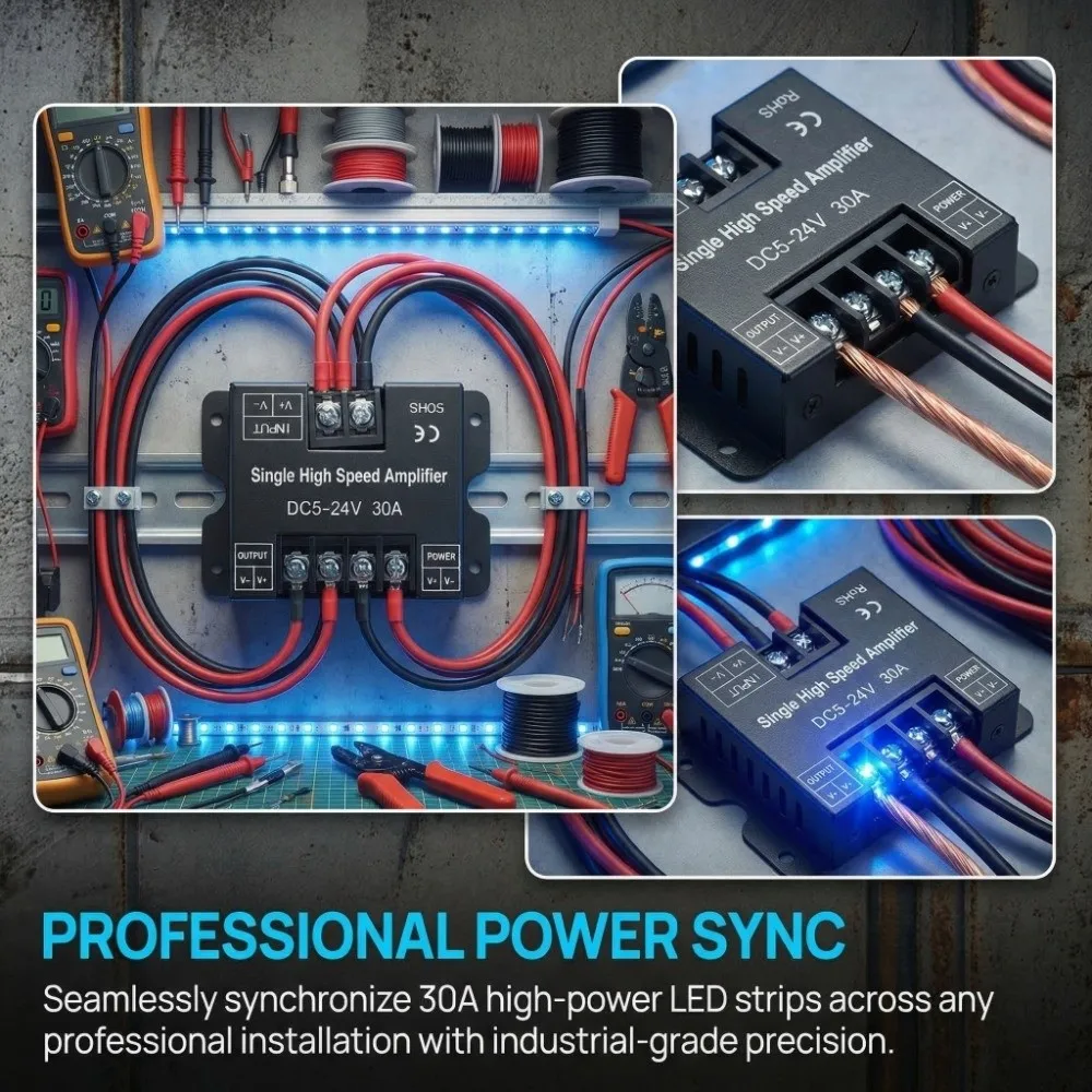 

Контроллер LED DC5-24V 30A для легкой установки, усилитель RGB LED, мощный контроллер одноцветного освещения, драйвер для ламп