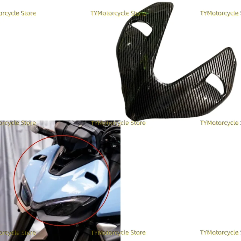 Carbon fiber coating Fairing Front Air Intake Cover Headlight  Cover Guard Fit For Ducati Streetfighter V4 V4S V4SP 2020-2023