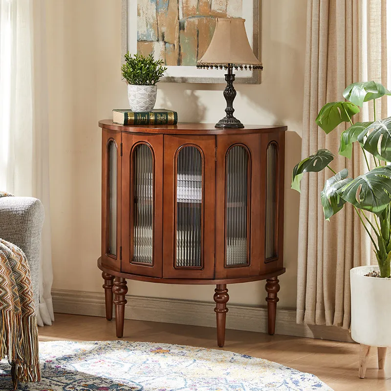 

Retro Luxury Living Room Cabinets Storage Classic Display Glass Living Room Cabinets Nordic Wooden Muebles Para Hogar Furniture