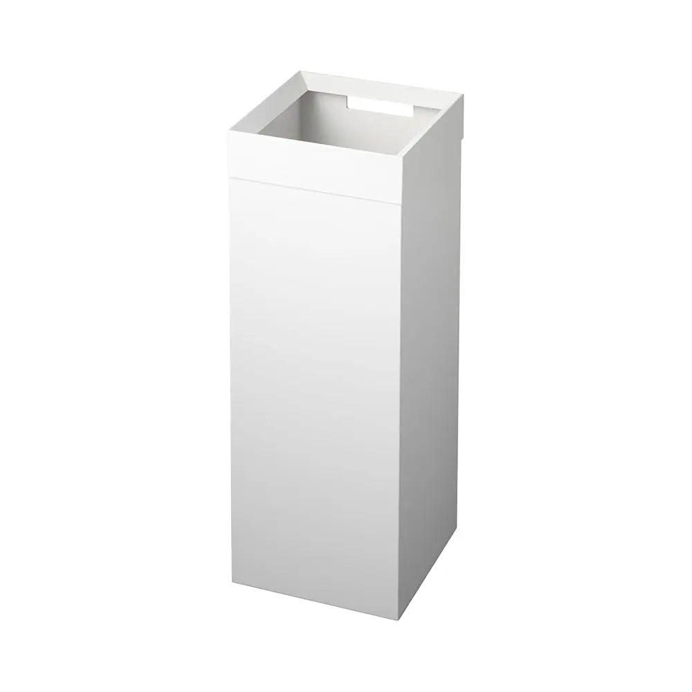 

Home Tower Tall Trash Can - Modern Garbage Waste Basket With Handle For Kitchen Bathroom Office - Steel - 7.25 Gallons, 27