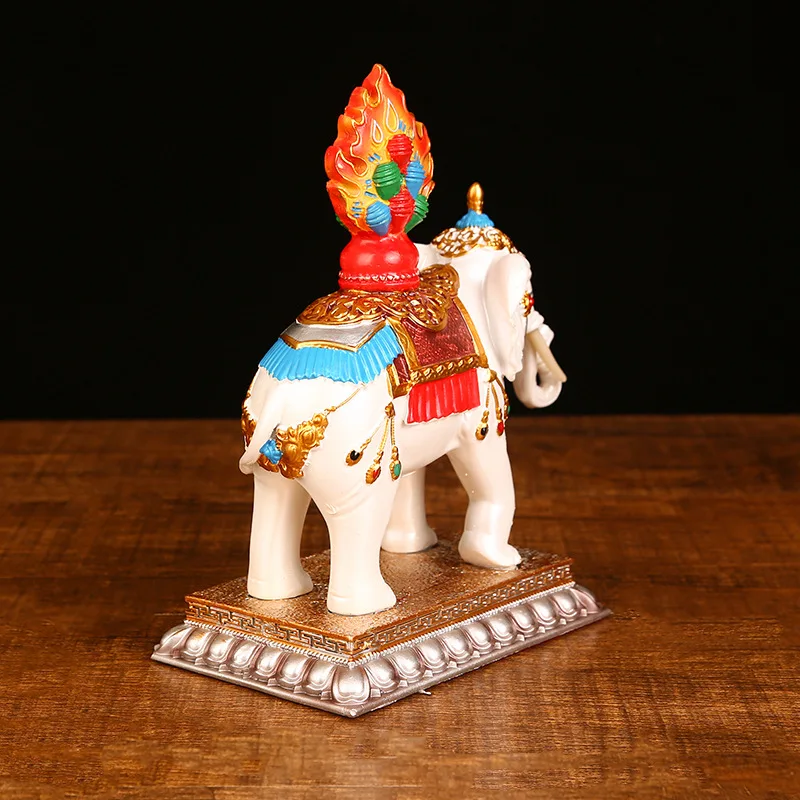 Tibetan style painting products, auspicious elephant home decorations, esoteric household resin craft decorations